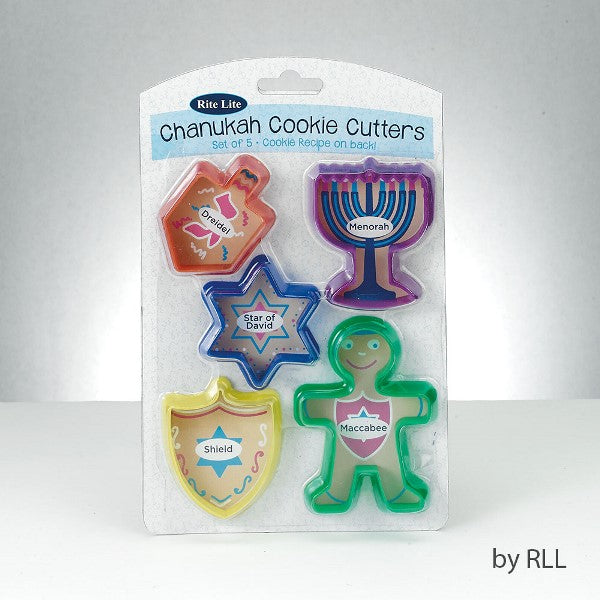 Chanukah Cookie Cutters: Set of 5 & Cookie Recipe