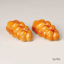 Salt & Pepper Shaker Set: Hand Painted Ceramic Challah