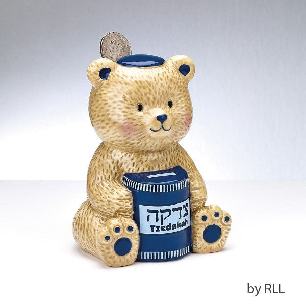 Tzedakah Box: Ceramic Teddy Bear
