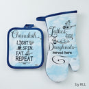 Chanukah Oven Mitts "Chanukah Splash"