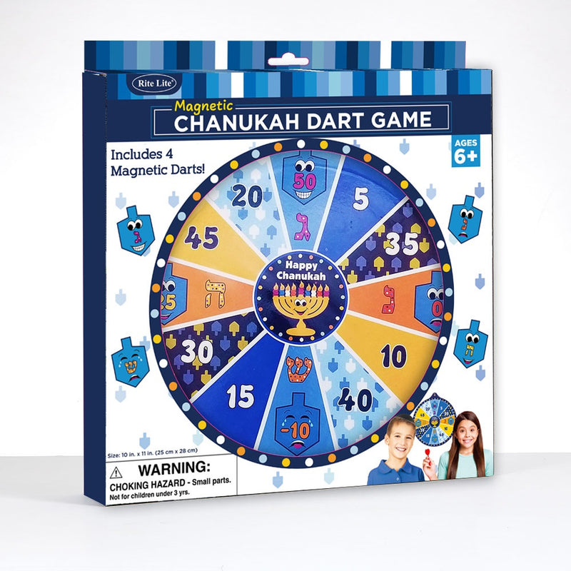 Chanukah Dart Game - Includes 4 Magnetic Darts