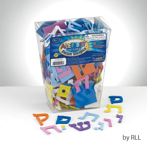 Alef Bet Peel & Stick Foam Shapes