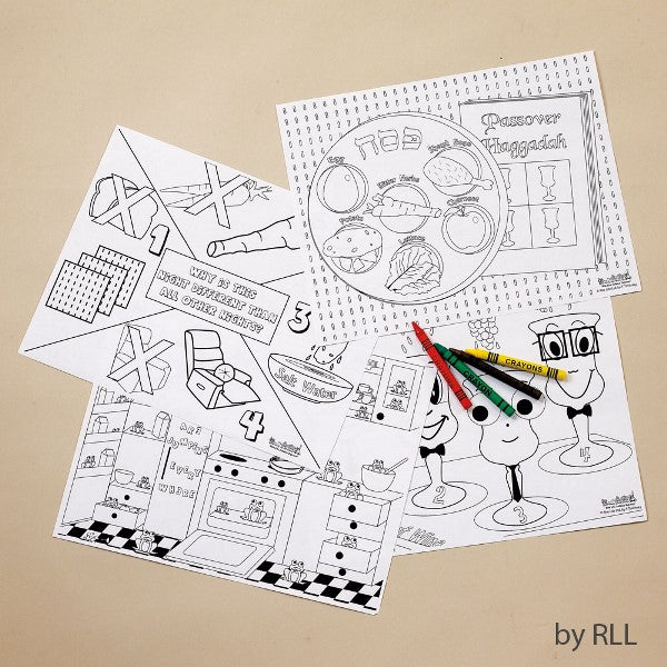 Design Your Own Passover Placemat: 8 Mats With 4 Assorted Designs