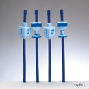 Chanukah Plastic Straws: Dreidel And Menorah Shapes (Set of 4)