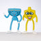 Chanukah Friends Bendable Figures - Dreidel and Menorah Set