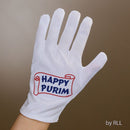 White Gloves: "Happy Purim!"
