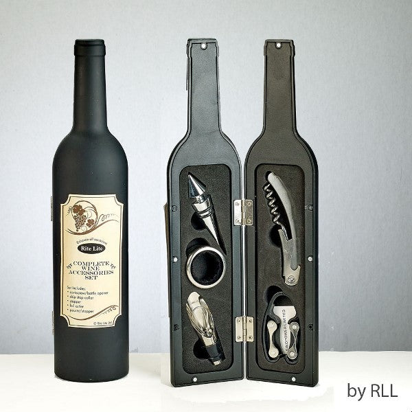 Complete Wine Accessories Set: Bottle Shaped