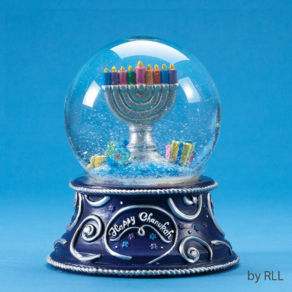 Chanukah Musical Water Globe: Plays Maoz Tzur! (Rock of Ages)