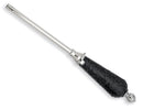 Refillable Decorative Candle Lighter: Mosaic Collection - Silver & Swarovski Crystals - Black