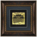 Shabbos Hadlakas Neiros Prayer: Framed Gold Art - Brown