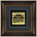 Shabbos Hadlakas Neiros Prayer: Framed Gold Art - Brown