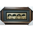 Mekomos Hakedoshim: Gold Art - Brown Frame
