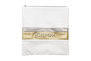 Pesach Seder Set: 4 Pcs Faux Leather Gold Stripe Design