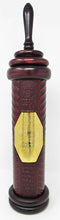 Megillah Holder Leather With Gold Plate