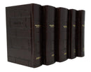 Artscroll Hebrew English Machzorim: 5 Volume Pocket Slipcased Set Kosel Design - Brown