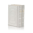 Artscroll Interlinear Siddur: Weekday & Shabbos Set - White Antique Leather