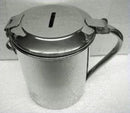 Tzedakah Box: Flat - Stainless Steel