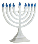 Led Electronic Menorah - Battery Or USB Powered - White
