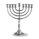 Large Traditional Menorah Uses Candles Or Oil - Silver