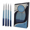45 Pk. Deluxe Chanukah Candles Multi Blue - Silver Tips